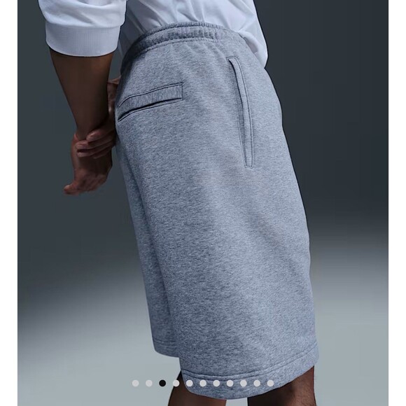 Nike Club Men’s Fleece Shorts Size L – Gray, Big Swoosh Logo - Picture 2 of 8